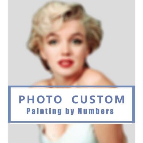 Personalised Paint By Numbers Photo Custom DIY Oil Painting By Number Picture Drawing Canvas Portrait Family Photo Birthday Gift