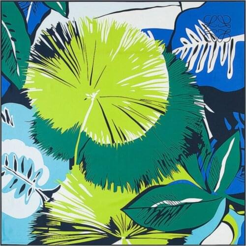 Fashion Twill Silk Women Scarf 130*130 cm European Big NiKano Printed Square Scarves Wraps Gift Brand Luxury Large Silk Shawl