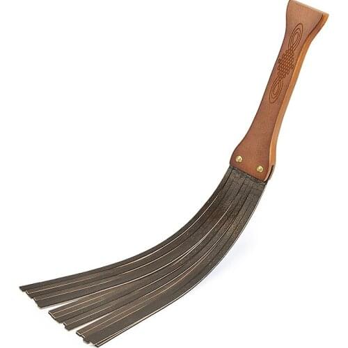 Genuine Leather Wooden handle tassel Whip Hot Erotic Fetish Spanking BDSM Bondage Couple flirting SM Games slave sex toy