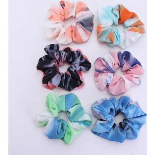 3Piece New Chiffon Rainbow Women Hair Scrunchies Girls Elastic Hair Bands Children Hair Gum Hair Holder/Tie Hair Accessories