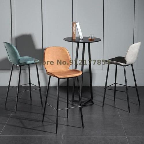 Light Luxury Home Bar Stools High Stools Bar Stools Modern Nordic Minimalist Bar Stools Front Desk Chairs