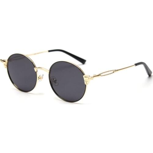 Veshion Retro Oval Sunglasses Polarized Woman Uv400 Metal Frame Round Sun Glasses Vintage Man 2021 Spring New Trend