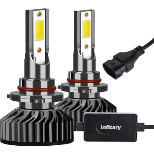 Infitary Car Headlights Bulb LED H1 H13 H27 880 HB3 HB4 Ice COB 6500K
