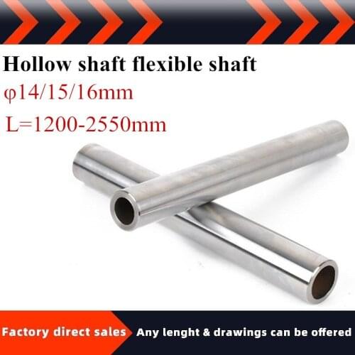 Outer diameter14-16mm Hollow shaft flexible shaft L=1200-2550mm inner hole 8-10mm chromed linear motion shaft rod for CNC parts