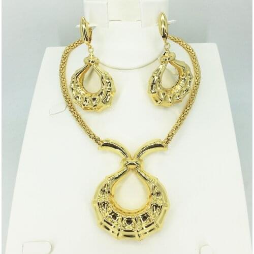 High quality Jewelry 750 Gold Jewelry Large collection for womens African Bead Jewelry collection stylish necklace set