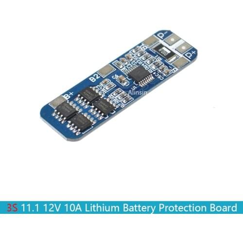 3S 11.1 12V 10A 18650 Lithium Battery Charger Protection Board 3 Serial Li-ion Battery Charger Overcurrent Protection Module