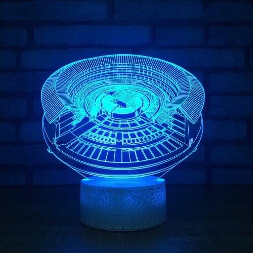 Iron Tower 3d Night Light Creative Novelty Gift 3d Lamp Seven-color Protective Novelty Kids Room Led Led Usb 3d Light