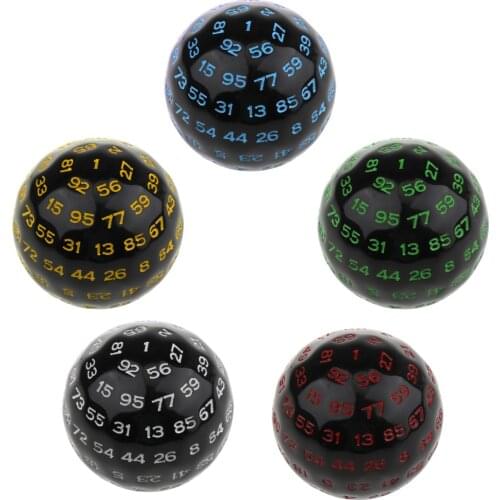 100 Sides Polyhedral Dice Toys Multi Sided Acrylic Dices for Table Board Game Playing Games