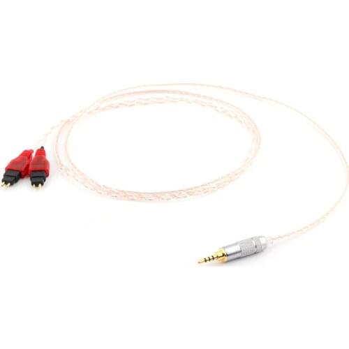 2.5/3.5/4.4mm Balanced 8Cores OCC Silver Plated Mixed Headphone Cable For Sennheiser HD25 HD650 HD600 HD580 HD525 hd660s