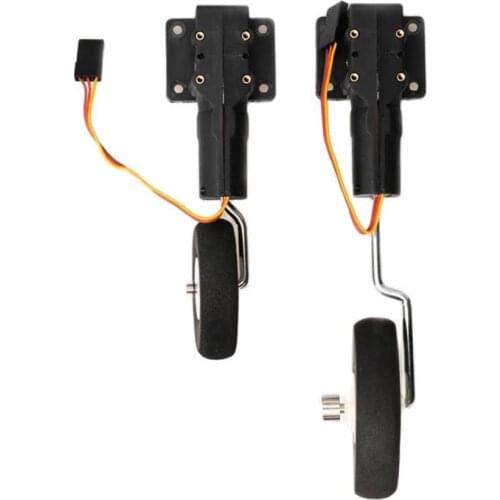 2pcs Mini 25g Servo Metal Worm Type Electronic Retractable Landing Gear Height 113/77mm for RC Drone Fixed Wing DIY Accessories