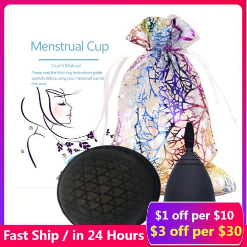 3PCS Reusable Disc Flat-fit Design Menstrual Cup with Extra-Thin Sterilizing Silicone Menstrual Disk Tampon/ Pad Alternative
