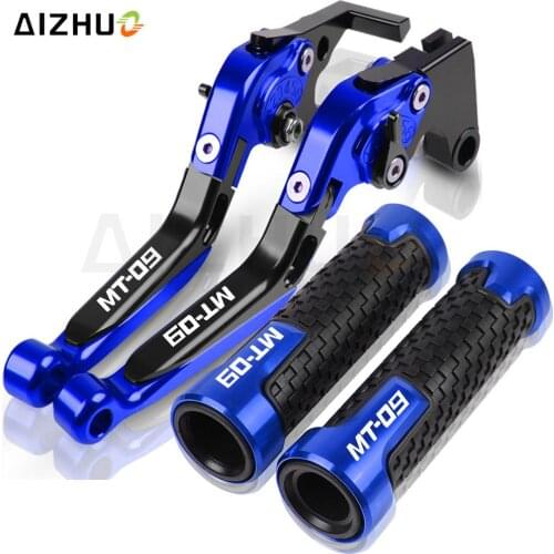 MT-09 Motorcycle Accessories CNC Brake Clutch Levers Handlebar Handle Bar Hand Grips FOR YAMAHA MT09 SP 2017-2021 2020 2019 2018