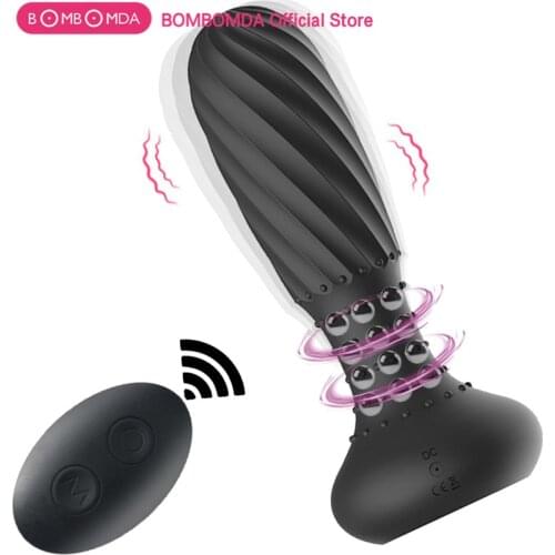 Rotating Anal Beads Vibrator Prostate Massager For Men Wireless Remote Control Anal Plug Butt Plug Prostata Stimulator Sex Toys