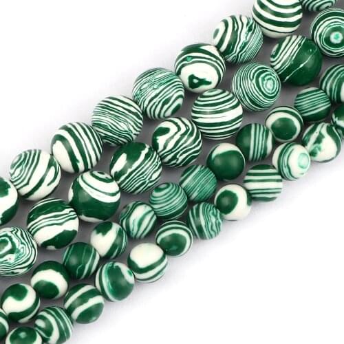 Wholesale 6 8MM Green Malachite Stone High Quality Round Loose Spacer Beads DIY Jewelry Making Bracelet Necklace Accessories New