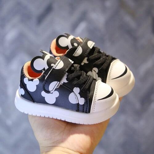 Disney childrens cartoon Mickey boys and girls non-slip soft sole casual shoes sports shoes student running shoes baby shoes