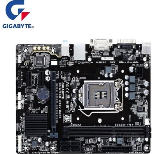 For Gigabyte GA-H110M-DS2V DDR3 H110M-DS2V DDR3 Motherboard LGA 1151 For Intel H110 Used Desktop Mainboard USB3.0 SATA3