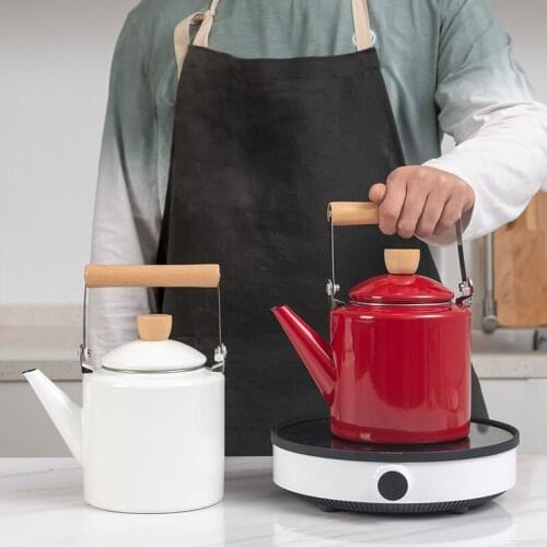 Enamel Restaurant Teapot Coffee Pot Kettle Thickened General Japanese Style Household Induction Cooker Natural Gas Kettle LD620