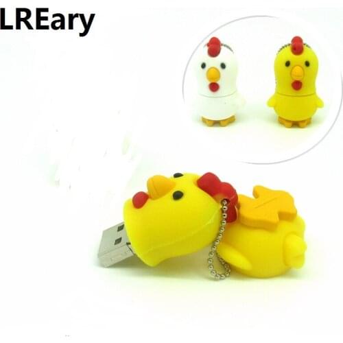 New arrival lovely Chicken usb flash drive cartoon animal memory stick storage device Pen drive 4g8g16g 32g U disk white&yellow