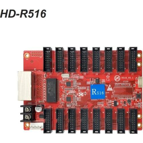 HD-R516, on-board 16*HUB75E ports, Synchronous Full Color LED Receiving Card P10 P2.5Module control card
