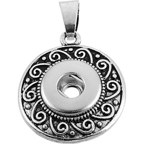 Hot sale beautiful snap Pendants necklace fit 12mm snap buttons fashion DIY Fittings for snap jewelry wholesale XL9021