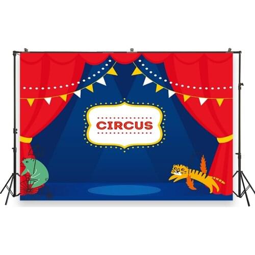 HUAYI Photo Background Newborns Baby Shower Birthday Photography Backdrops Circus Carnival Custom Photobooth Backdrop XT-7464
