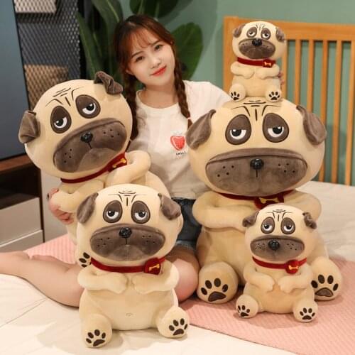 1pc 23/33/43cm Simulation Shar Pei Dog Plush Dolls Lovely Dog Pillow Stuffed Soft Animal Toys Throw Pillow for Children Girls