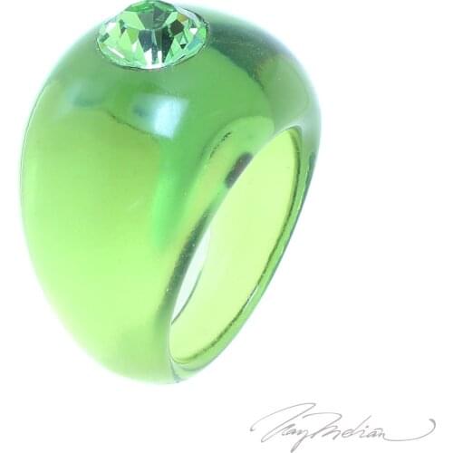 Ring Methacrylate METAOVALS Green Collection CROWN