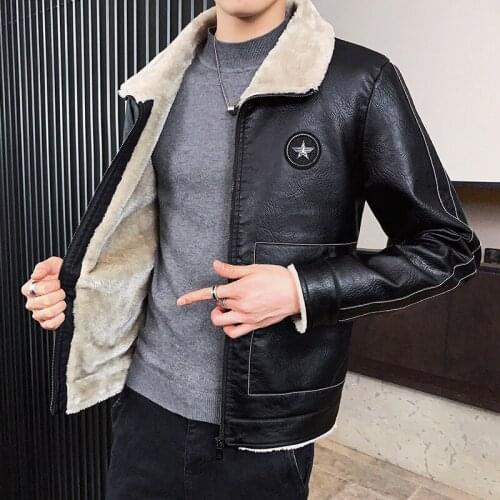 New Fashion Mens Winter Coats 2021 Oversized Motorcycle Faux Leather Jacket Bomber Male Thick Warm Coats Men Brand Clothing 4XL