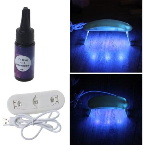 25g LED UV Resin & 6 W UV LED Lamp Dryer Kit Resin Mold Hard For Jewelry Making
