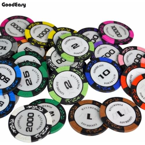 5PCS/Lot Wheat Texas Hold'em Clay Poker Chip Sets Poker Poker Game Metal Coin Professional Customizable Poker Chips