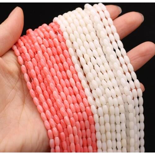 Straight Hole Natural Coral Beaded Water Drop Shape Coral Loose Beads for Making DIY Jewerly Necklace Bracelet Accessories 4x9mm