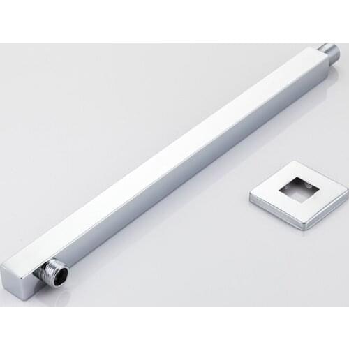 New Wall Mount Copper Shower Arm Square Simple Shower Wall Hanging Bathing Rod Bathroom Concealed Install Shower Arm
