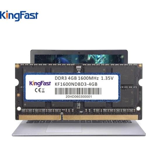 KingFast RAM DDR3 DDR3L 4GB 8GB 1600MHz 204Pin 1.35V SODIMM Module 1600 MHz Notebook Memory for Laptop