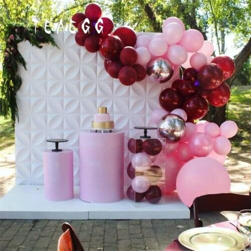 4D Rose Gold Pink Garland Arch Kit For Wedding Engagement Valentines Day Party Decoration Foil Ballon Baby Shower Supplies