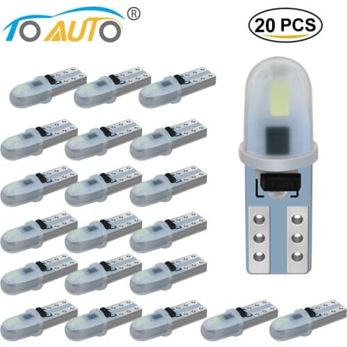 20Pcs T5 Led Bulb Canbus W3W 74 286 W1.2W Super Bright Car Interior Lights Auto Dashboard Lamp Warning Indicator Instrument 12V