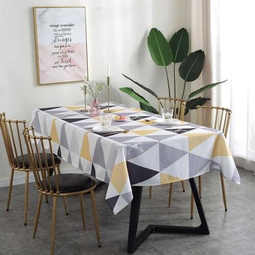 Geometric Patterns Water Proof Rectangle Tablecloth Oversize Rostrum Tablecloth Home Decoration Wedding Banquet Hotel