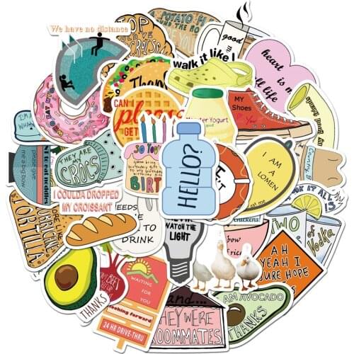 10/30/50pcs Vine Graffiti Stickers Funny Avocado VSCO Girl Decal Toy DIY Waterproof Skateboard Laptop Luggage Car Kids Sticker