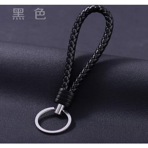 10pcs Hand - Woven Leather Car Keychain Key Wallet Mens and Womens Waist Pendant Key chains Creative Cheap Gifts