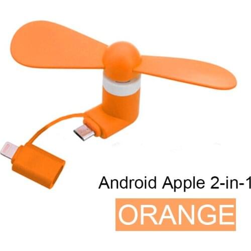 2 in 1 Mini Soft Phone Fan, Suitable for Xiaomi Mobile Phone and Apple Android Mini Handheld Cooling Mobile Phone Fan