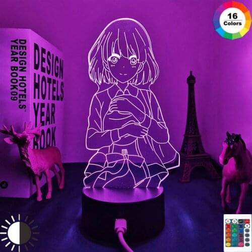 3d Led Light Anime Saekano How To Raise A Boring Girlfriend for Bedroom Decor Night Light Kids Brithday Gift Manga Table 3d Lamp