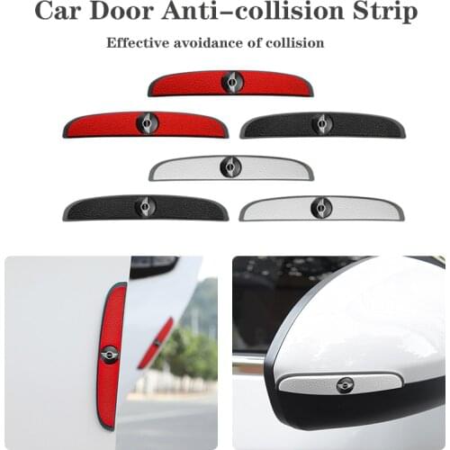 4Pcs For BMW Mini Mini Cooper Countryman Clubman Paceman F54 F55 F56 R52 R53 R55 Rubber Car Door Bumper Protect Strip Stickers