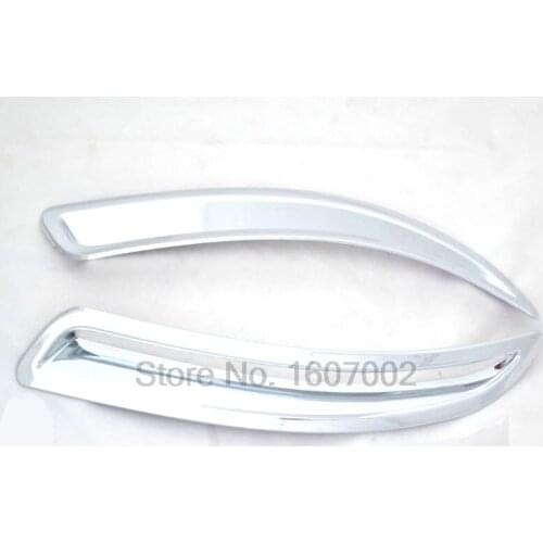 For Volkswagen VW Tiguan 2012 2013 2014 2015 2pcs Chrome Exterior Car Rear Tail Foglight Lamp Shade Cover Trim Bezel Protectors