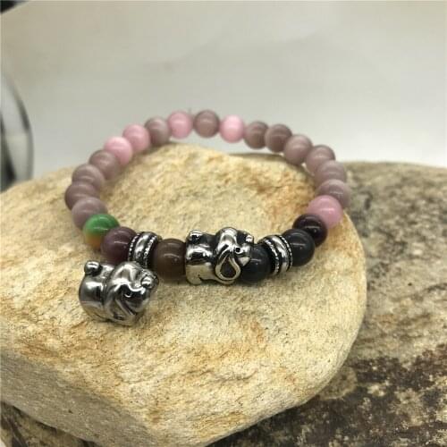 5.73mm Hole 316l Stainless Steel Solid Dog European Charm Beads For Bracelet DIY Jewelry Making Wholesales