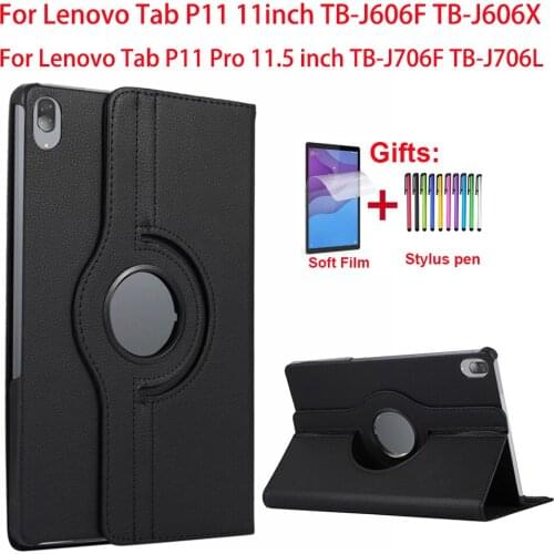 360 Degree Rotating Tablet Case For Lenovo Tab P11 Cover 11 inch TB-J606F TB-J606X P11 Pro Case 11.5 inch TB-J706F TB-J706L Capa