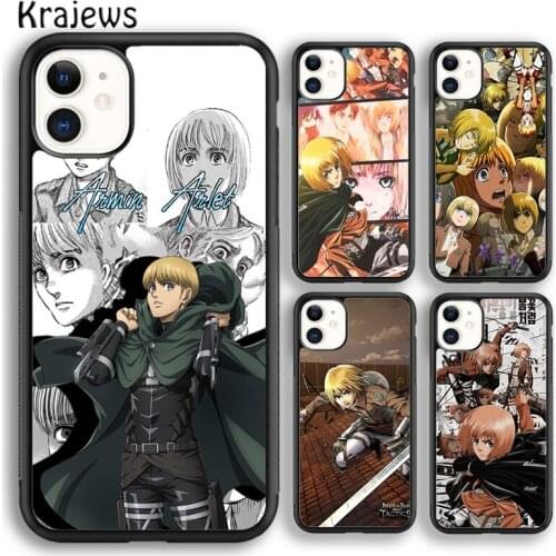 Krajews Armin Arlert Attack on Titan Anime Phone Case Cover For iPhone 5s SE 2020 6s 7 8 plus X XS XR 11 12 mini pro max Shell
