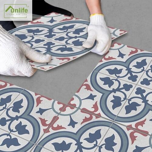 Funlife® 30x30cm Grunge Clover Waterproof Self-Adhesive Floor Stickers Anti-Slip Kitchen Bathroom Decoration Ground Stickers