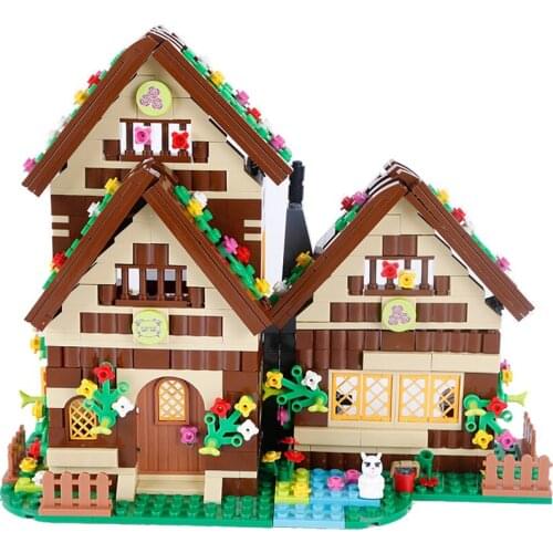 NEW Princess Series Snow White Forest Cottage Building Blocks Sets Bricks Friends Model Kids Classic Movie Toys