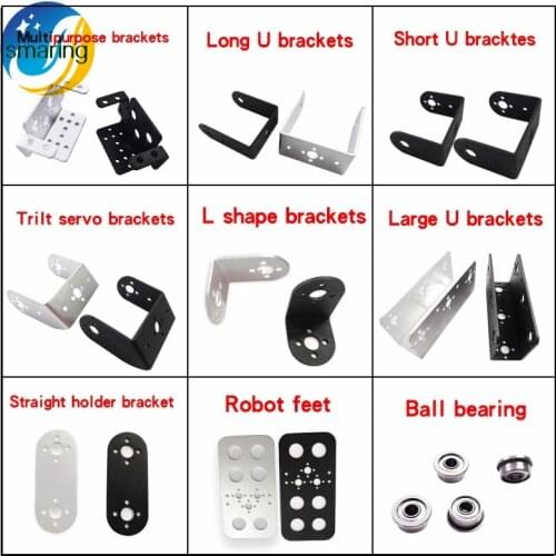Servo Bracket For Standard Servo Steering Bearing Bracket To DIY Humanoid Robot Arm Robotic Part Accessory Platfrom U Beam L Toy