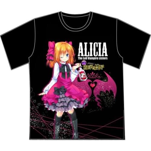 Japanese Summer style T-Shirt The Loli Vampire Sisters Alicia Anime T shirt Fashion Men Women Casual Short Sleeve Tshirt Tops