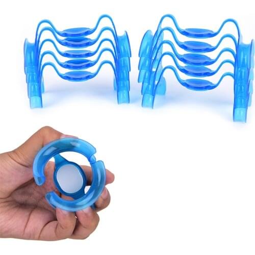 M Type Mouth Opener Cheek Retractor Teeth Whitening Dental Blue 10Pcs
